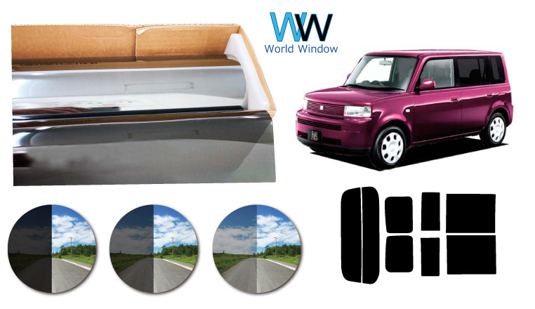 プラススモーク(原着ハードコートタイプ)  トヨタ bB (NCP30/31/35)カット済みカーフィルム リアセット スモークフィルム 車検対応