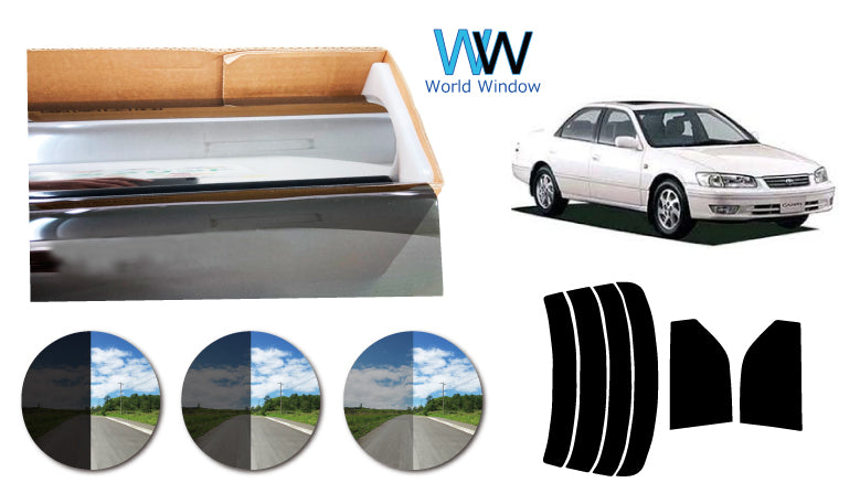 プラススモーク(原着ハードコートタイプ)  トヨタ  カムリグラシア  4ドアセダン (SXV20・25/MCV21)カット済みカーフィルム リアセット スモークフィルム 車検対応