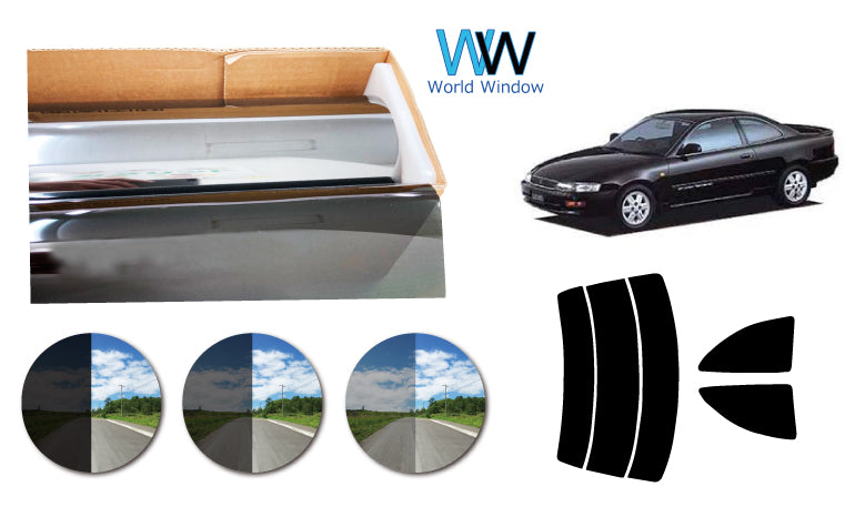 プラススモーク(原着ハードコートタイプ) トヨタ カローラレビン (AE100・101)カット済みカーフィルム リアセット スモークフィルム 車検対応