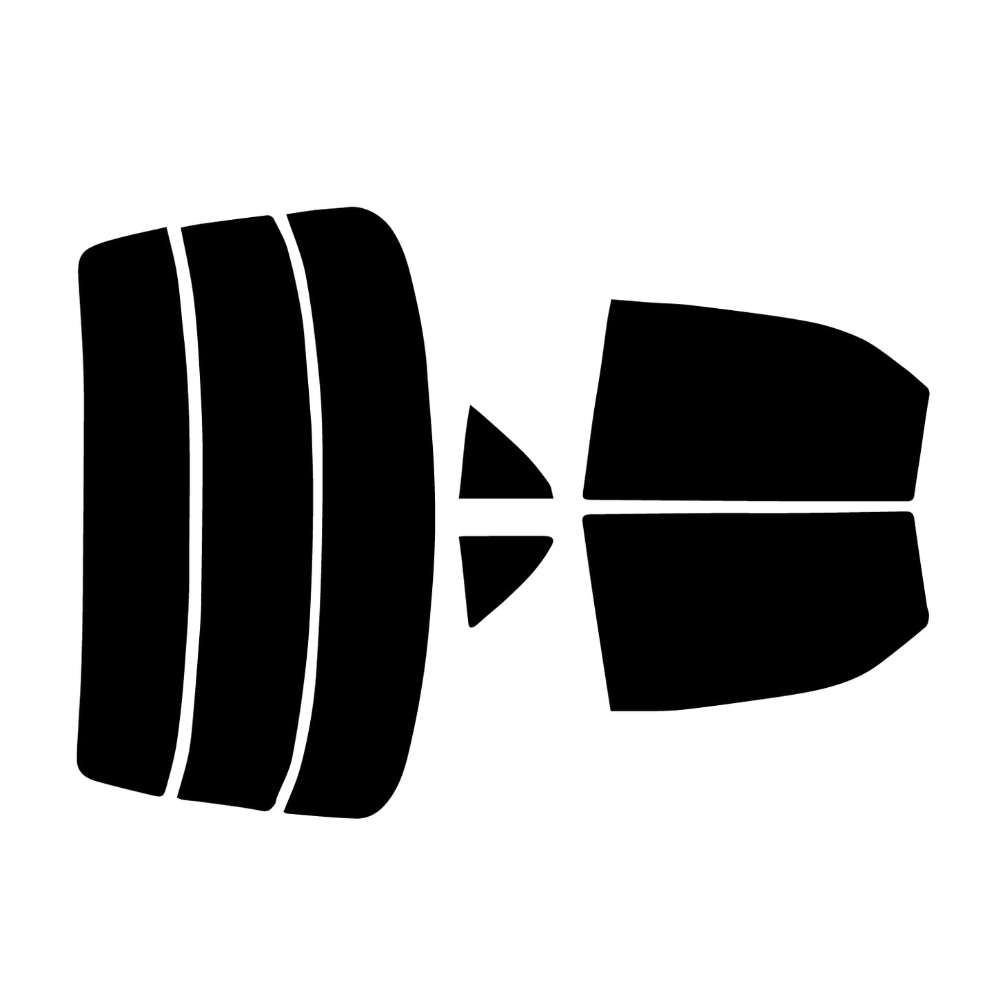 プラススモーク(原着ハードコートタイプ) トヨタ クラウン 4ドアセダン (GRS180・181・182・183・184)カット済みカーフィルム リアセット スモークフィルム 車検対応