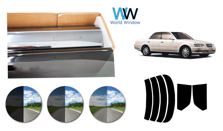 プラススモーク(原着ハードコートタイプ)  トヨタ  クレスタ (LX100/JZX100・101・105/GX100・105)カット済みカーフィルム リアセット スモークフィルム 車検対応