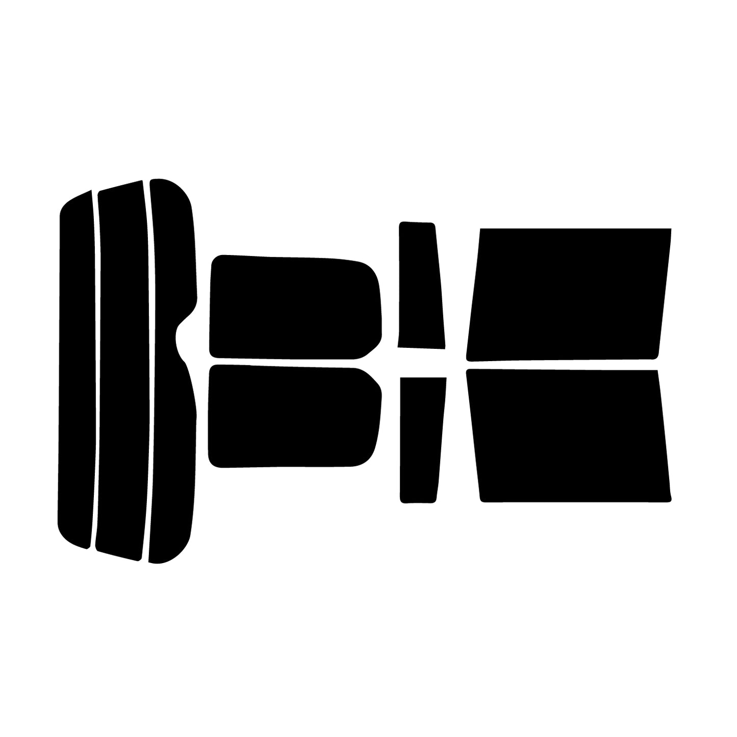 プラススモーク(原着ハードコートタイプ) トヨタ サクシード (NLP51V/NCP51V・55V・58G・59G)カット済みカーフィルム リアセット スモークフィルム 車検対応