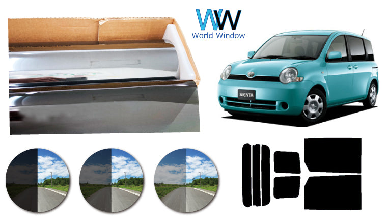 プラススモーク(原着ハードコートタイプ)  トヨタ シエンタ  (NCP81・85)カット済みカーフィルム リアセット スモークフィルム 車検対応