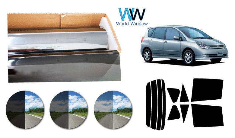 プラススモーク(原着ハードコートタイプ)  トヨタ スパシオ  (ZZE122N・124N/NZE121N)カット済みカーフィルム リアセット スモークフィルム 車検対応