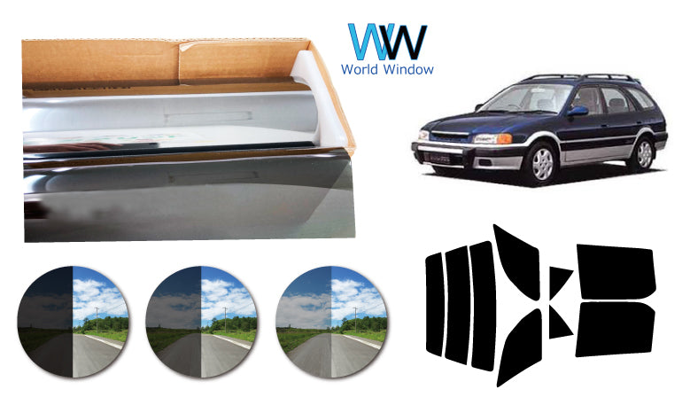 プラススモーク(原着ハードコートタイプ)  トヨタ スプリンターカリブ  (AE111G・114G・115G)カット済みカーフィルム リアセット スモークフィルム 車検対応