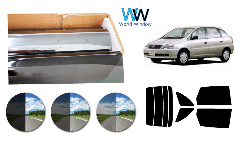 プラススモーク(原着ハードコートタイプ) トヨタ ナディア (SXN/ACN10・15)カット済みカーフィルム リアセット スモークフィルム 車検対応