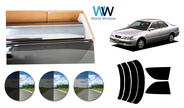 プラススモーク(原着ハードコートタイプ) トヨタ ビスタ/カムリ 4ドアハードトップ (SV/CV40~43)カット済みカーフィルム リアセット スモークフィルム 車検対応