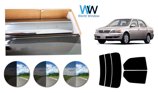 プラススモーク(原着ハードコートタイプ)  トヨタ   ビスタ 4ドアセダン (ZZV/SV/AZV50・55)カット済みカーフィルム リアセット スモークフィルム 車検対応