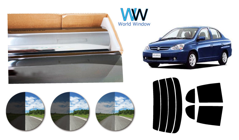 プラススモーク(原着ハードコートタイプ) トヨタ プラッツ (NCP/SCP11・12・16)カット済みカーフィルム リアセット スモークフィルム 車検対応