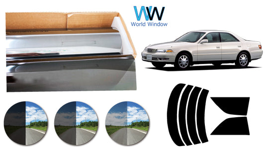 プラススモーク(原着ハードコートタイプ)  トヨタ  マークII  4ドアハードトップ (LX/JZX/GX100・101・105)カット済みカーフィルム リアセット スモークフィルム 車検対応