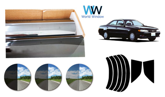 プラススモーク(原着ハードコートタイプ)  トヨタ  マーク2  4ドアハードトップ (SX/LX/JZX/GX90・91・93)カット済みカーフィルム リアセット スモークフィルム 車検対応