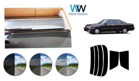 プラススモーク(原着ハードコートタイプ)  トヨタ   マジェスタ 4ドアハードトップ (UZS/JZS151・155・157)カット済みカーフィルム リアセット スモークフィルム 車検対応