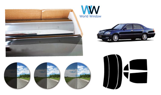 プラススモーク(原着ハードコートタイプ)  トヨタ   マジェスタ  4ドアセダン (UZS/JZS171・173・175・177)カット済みカーフィルム リアセット スモークフィルム 車検対応