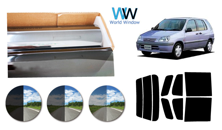 プラススモーク(原着ハードコートタイプ) トヨタ ラウム (EXZ10・15)カット済みカーフィルム リアセット スモークフィルム 車検対応