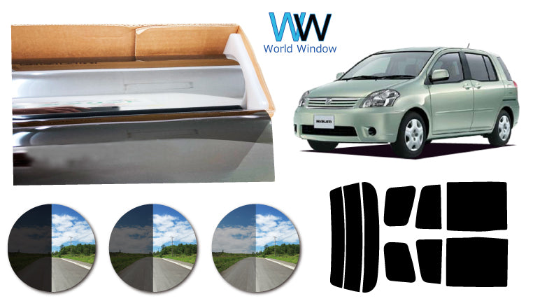 プラススモーク(原着ハードコートタイプ) トヨタ ラウム (NCZ20・25)カット済みカーフィルム リアセット スモークフィルム 車検対応