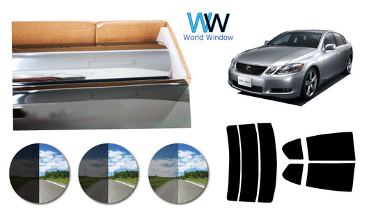 プラススモーク(原着ハードコートタイプ)  トヨタ  レクサスGS (UZS/GRS190・191・196)カット済みカーフィルム リアセット スモークフィルム 車検対応