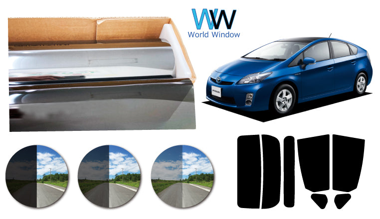 プラススモーク(原着ハードコートタイプ)  トヨタ  プリウス   (30系 ZVW30)カット済みカーフィルム リアセット スモークフィルム 車検対応