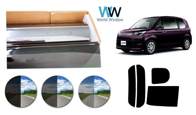 プラススモーク(原着ハードコートタイプ) トヨタ スペイド (NCP141・145 / NSP140)カット済みカーフィルム リアセット スモークフィルム 車検対応