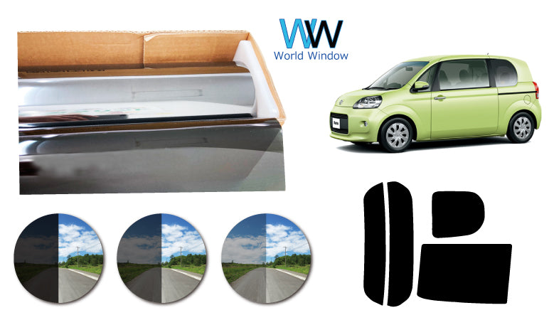 プラススモーク(原着ハードコートタイプ) トヨタ ポルテ (NCP141・145 / NSP140)カット済みカーフィルム リアセット スモークフィルム 車検対応