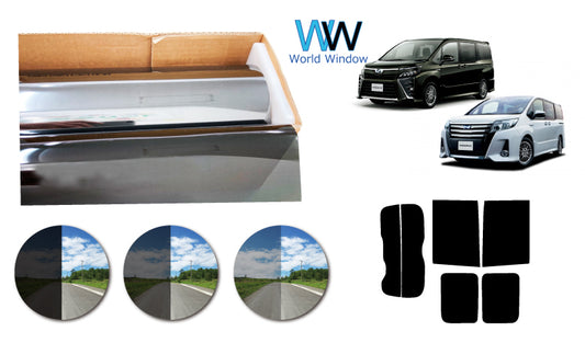 プラススモーク(原着ハードコートタイプ)  トヨタ  ノア  ヴォクシー(NOAH VOXY) ※ドット仕様  (80系 ZRR80G/ZRR80W/ZWR80G/ZRR85G/ZRR85W)カット済みカーフィルム リアセット スモークフィルム 車検対応