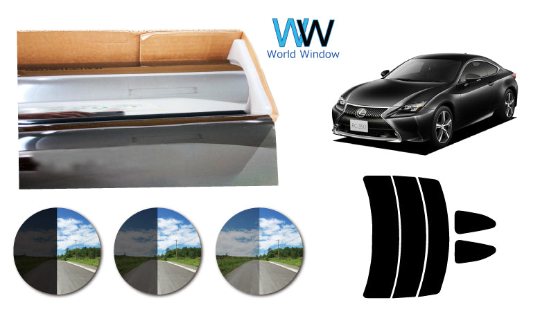 プラススモーク(原着ハードコートタイプ) トヨタ レクサス RC (AVC10 / GSC10)カット済みカーフィルム リアセット スモークフィルム 車検対応