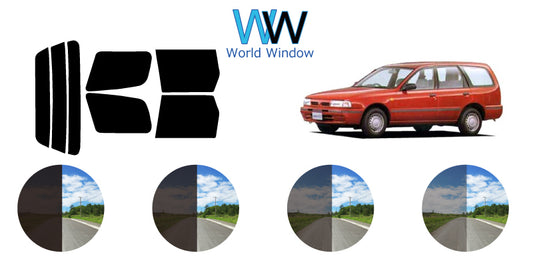 【ノーマルスモーク (ハードコートフィルム) 】ニッサン ADバン 5ドア (VY/VSY/VSNY/VEY/VFY/VFNY/MVY/MVFY10) カット済みカーフィルム リアセット スモークフィルム