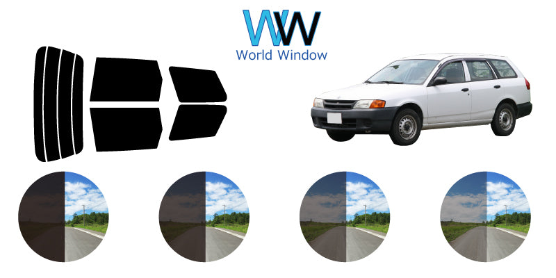 【ノーマルスモーク (ハードコートフィルム) 】ニッサン ADバン (VY/VHNY/VFY/VEY/VENY/VGY11) カット済みカーフィルム リアセット スモークフィルム