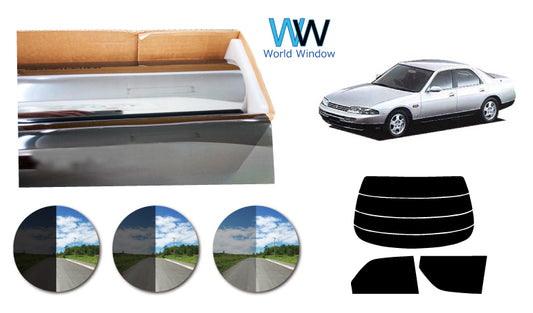 プラススモーク(原着ハードコートタイプ)  ニッサン   スカイライン 4ドアセダン (ER/ECR/ENR/HR33)カット済みカーフィルム リアセット スモークフィルム 車検対応