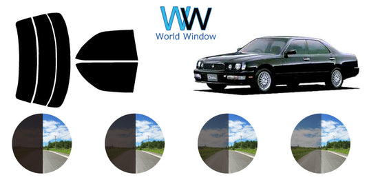 【ノーマルスモーク (ハードコートフィルム) 】セドリック・グロリア 4ドアハードトップ(UY/PY/HY/HBY/Y/MY/ENY33) カット済みカーフィルム リアセット スモークフィルム