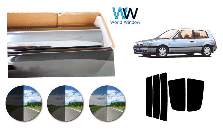 プラススモーク(原着ハードコートタイプ)  ニッサン  パルサー 3ドア (RNN/N/HN/FNN/FN/EN14)  カット済みカーフィルム リアセット スモークフィルム 車検対応