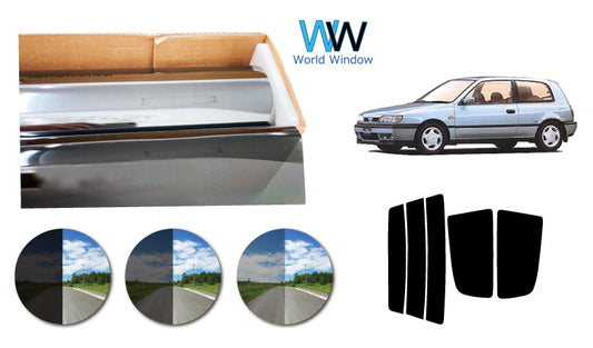 プラススモーク(原着ハードコートタイプ)  ニッサン  パルサー 3ドア (RNN/N/HN/FNN/FN/EN14)  カット済みカーフィルム リアセット スモークフィルム 車検対応