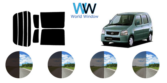 【ノーマルスモーク (ハードコートフィルム) 】マツダ  AZワゴン 5ドア (MD11・12・21・22) カット済みカーフィルム リアセット スモークフィルム