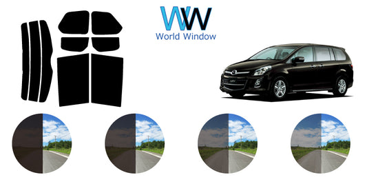 【ノーマルスモーク (ハードコートフィルム) 】マツダ  MPV (LY3P) カット済みカーフィルム リアセット スモークフィルム
