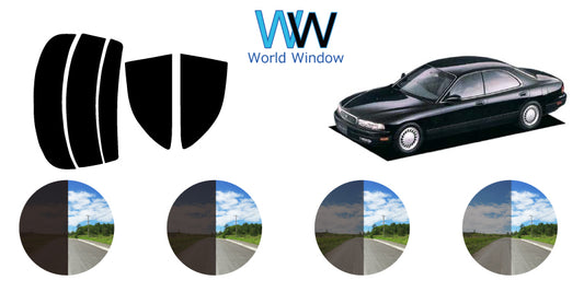 【ノーマルスモーク (ハードコートフィルム) 】マツダ  MS-9 (HDES/HD5S) カット済みカーフィルム リアセット スモークフィルム