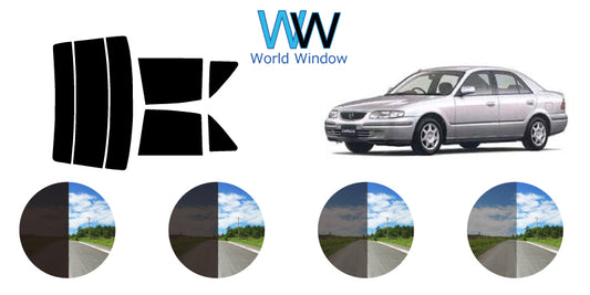 【ノーマルスモーク (ハードコートフィルム) 】マツダ  カペラ 4ドアセダン (GFER/GFEP/GF8P/GFFP) カット済みカーフィルム リアセット スモークフィルム