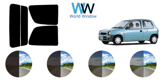 【ノーマルスモーク (ハードコートフィルム) 】 マツダ  キャロル  3ドアハッチバック (AC6R/AC6P)カット済みカーフィルム リアセット スモークフィルム