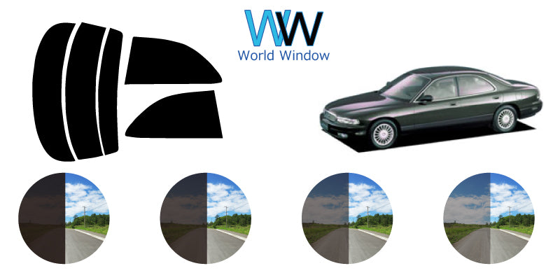 【ノーマルスモーク (ハードコートフィルム) 】 マツダ  センティア(HD5S/HDEP/HD5P/HDES)カット済みカーフィルム リアセット スモークフィルム