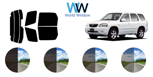 【ノーマルスモーク (ハードコートフィルム) 】 マツダ  トリビュート(EPFW/EPEW/EP3W)カット済みカーフィルム リアセット スモークフィルム