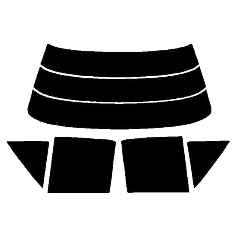 【ノーマルスモーク (ハードコートフィルム) 】 マツダ  ファミリア  4ドアセダン(BG8Z/BG8S/BG3S/BG6Z/BG6S/BG5S)カット済みカーフィルム リアセット スモークフィルム