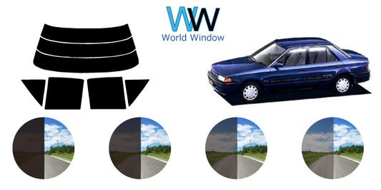 【ノーマルスモーク (ハードコートフィルム) 】 マツダ  ファミリア  4ドアセダン(BG8Z/BG8S/BG3S/BG6Z/BG6S/BG5S)カット済みカーフィルム リアセット スモークフィルム