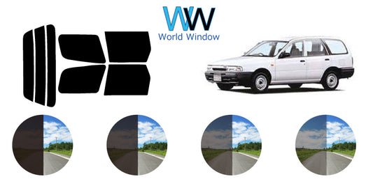 【ノーマルスモーク (ハードコートフィルム) 】 マツダ  ファミリアバン・ワゴン(BW#Y/BV#Y/BM#Y10)カット済みカーフィルム リアセット スモークフィルム