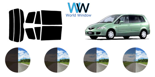 【ノーマルスモーク (ハードコートフィルム) 】 マツダ  プレマシー(CP8W/CPEW)カット済みカーフィルム リアセット スモークフィルム