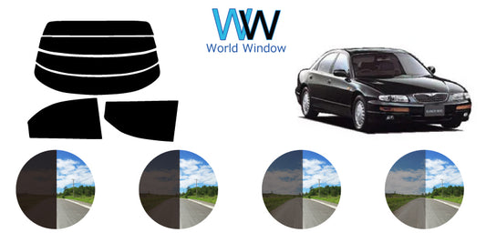 【ノーマルスモーク (ハードコートフィルム) 】 マツダ  ミレーニア/ユーノス800(TA5P・5A・3P・FP・3A/TA5Z・5Y・5P・5A・3Z・3Y・3P・3A)カット済みカーフィルム リアセット スモークフィルム