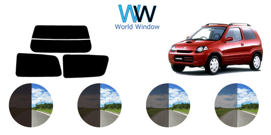 【ノーマルスモーク (ハードコートフィルム) 】 マツダ  ラピュタ  3ドア(HP21S/HP11S)カット済みカーフィルム リアセット スモークフィルム