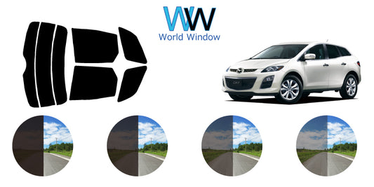 【ノーマルスモーク (ハードコートフィルム) 】 マツダ  CX-7(ER3P)カット済みカーフィルム リアセット スモークフィルム