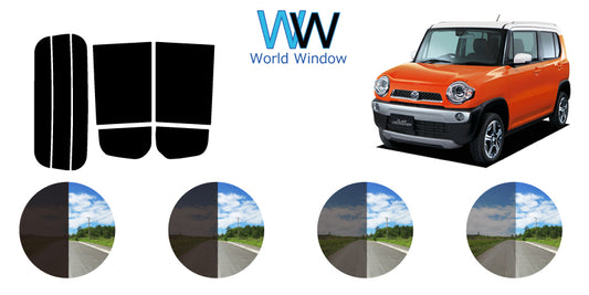 【ノーマルスモーク (ハードコートフィルム) 】 マツダ  フレアクロスオーバー(MS31S / MS41S)カット済みカーフィルム リアセット スモークフィルム