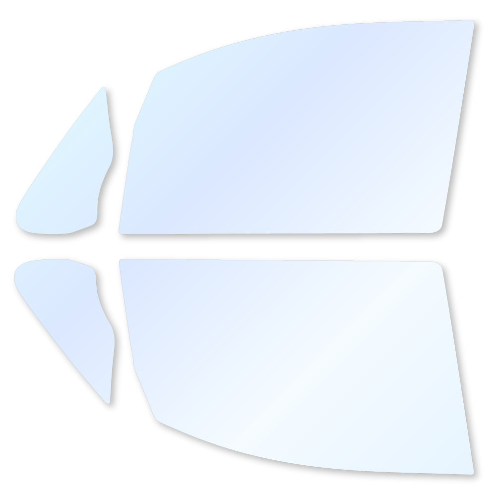 オーロラフィルム (アイスブルー91) 遮熱フィルム 透過率90.5% トヨタ エスクァイア (ESQUIRE) ハイブリッド (ZRR80G/ZRR85G/ZRR80W/ZRR85W/ZWR80G) カット済みカーフィルム フロントドアセット オーロラタイプ ゴーストタイプ ホログラフィック