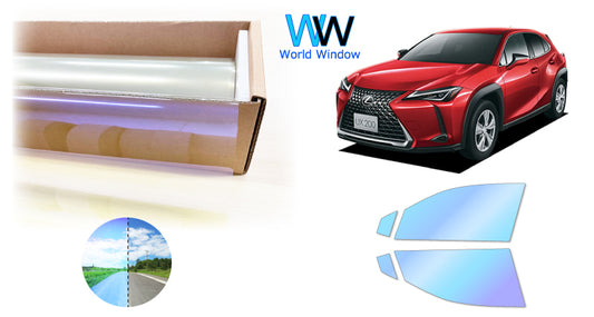 遮熱機能付 オーロラフィルム(ゴーストタイプ) 透過率81%   トヨタ  レクサス UX  (MZAA10/MZAH10/MZAH15/KMA10)  カット済みカーフィルム フロントドアセット オーロラタイプ ゴーストタイプ(発色仕様) 断熱フィルム