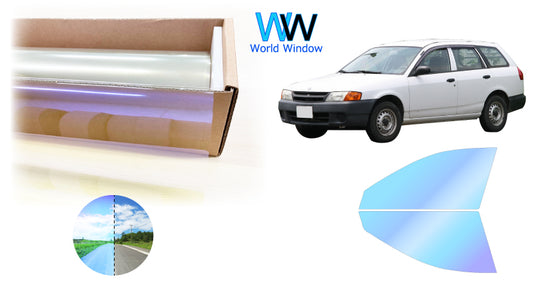 遮熱機能付 オーロラフィルム(ゴーストタイプ) 透過率81%  ニッサン  ADバン (VY11/VHNY11/VFY11/VEY11/VENY11/VGY11) カット済みカーフィルム フロントドアセット オーロラタイプ ゴーストタイプ(発色仕様) 断熱フィルム