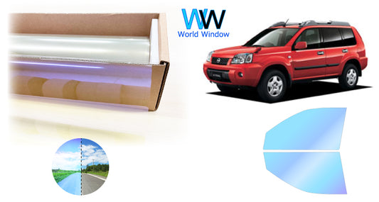 遮熱機能付 オーロラフィルム(ゴーストタイプ) 透過率81%  ニッサン  エクストレイル  (T30/PNT30/NT30) カット済みカーフィルム フロントドアセット オーロラタイプ ゴーストタイプ(発色仕様) 断熱フィルム